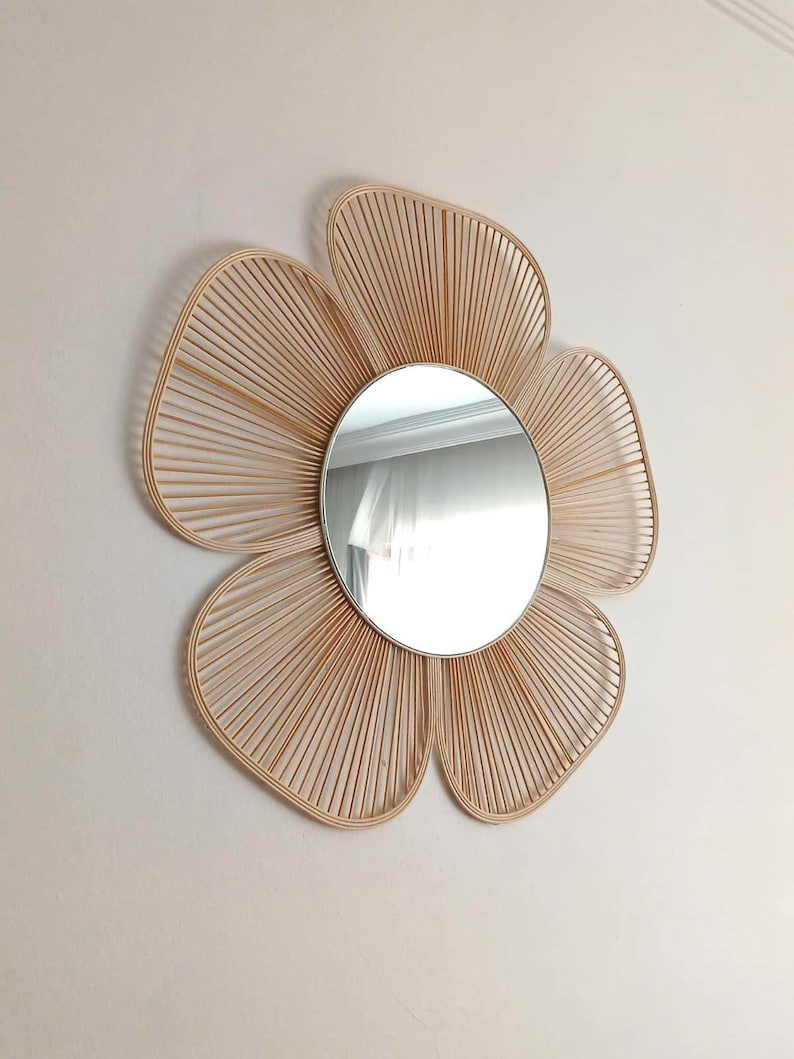 Огледало от ратан Niro, 55см