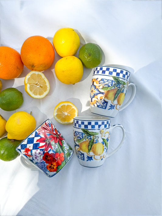 Много голяма чаша с дръжка от порцелан Lumiere, 450мл