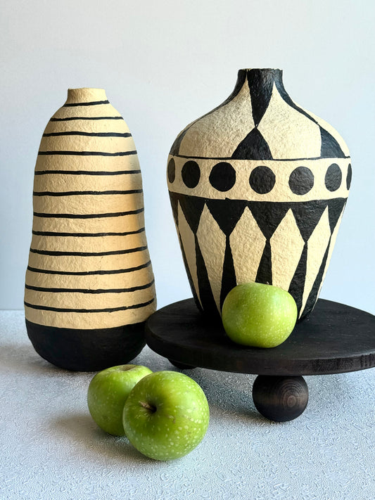 Голяма ваза от папиемаше Materia Lon, 32см