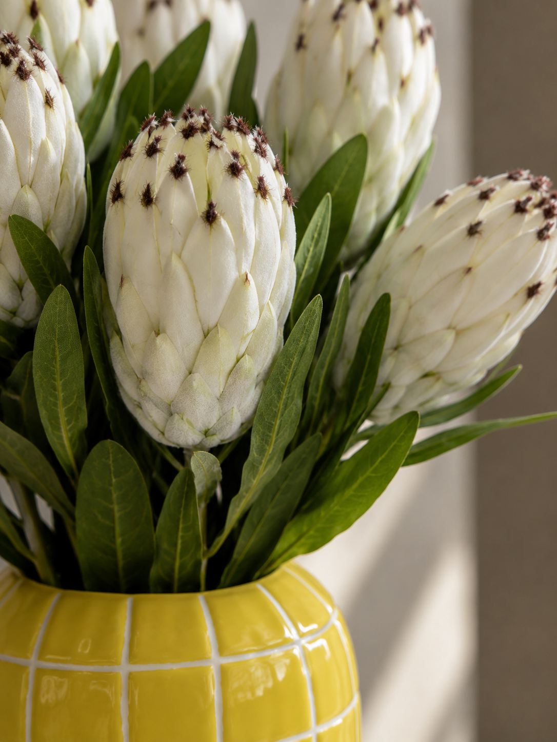Изкуствено цвете Protea, 52см