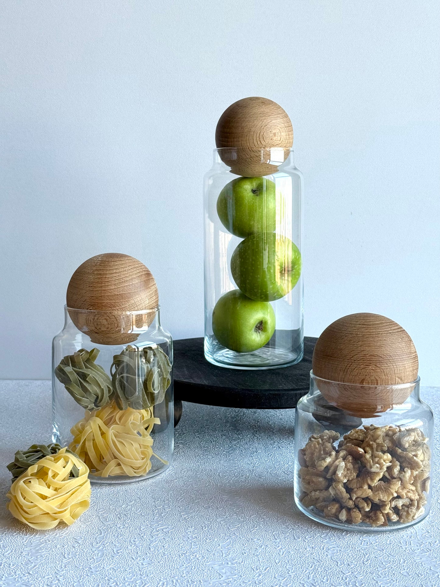 3 броя стъклени буркани за съхранение Soray