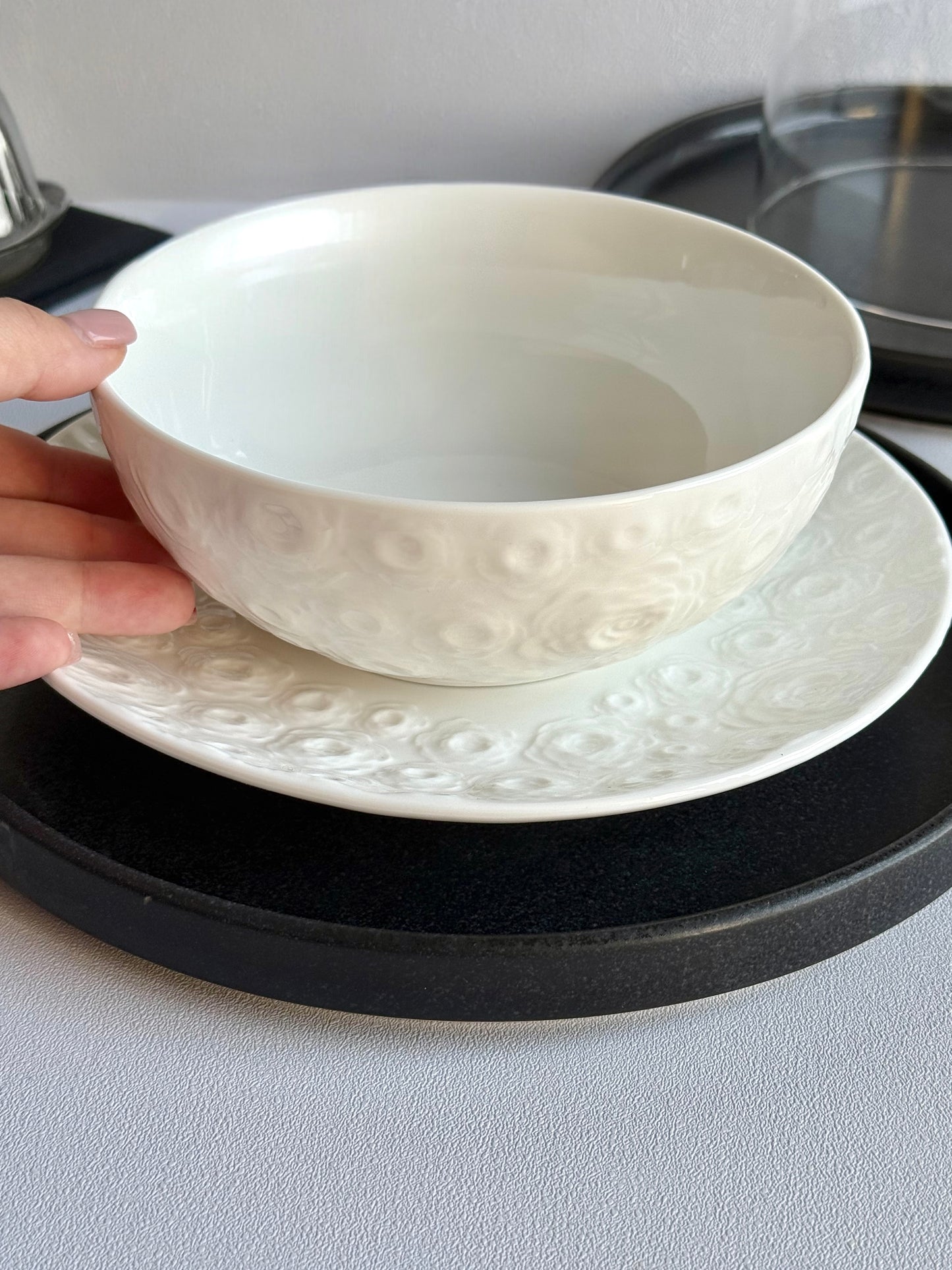 Голяма купа за супа от порцелан Roses