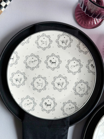 Средно голяма чиния от порцелан Doggy, 20см