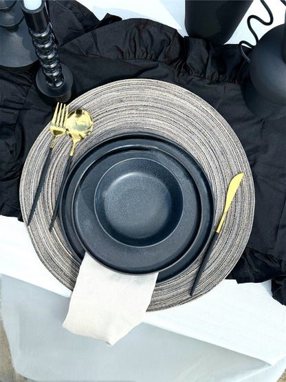 Чиния за основно хранене от порцеланова каменина Black Stone, 27см