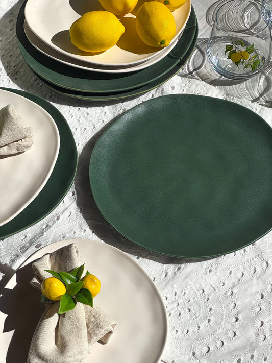 Чиния за основно хранене от порцеланова каменина Tera Olive, 27см